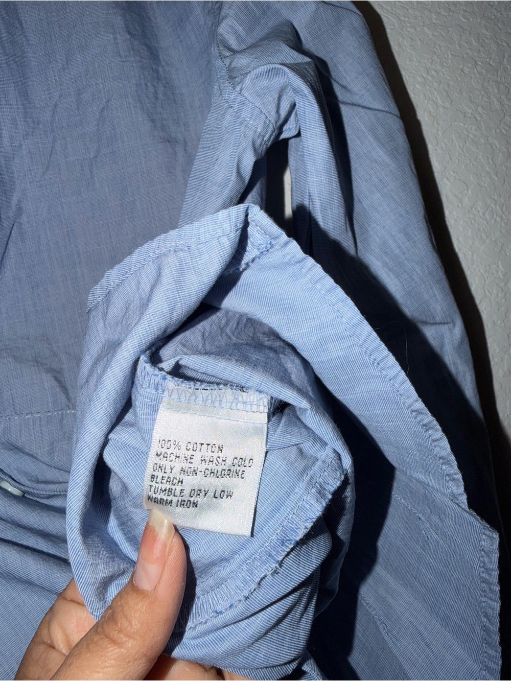 Talbots Blue Button-Up Collared Shirt - Picture 4 of 5